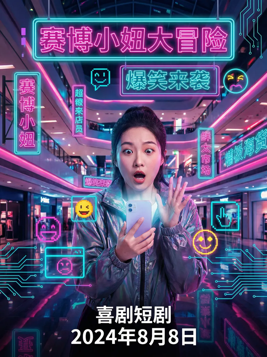 四虎tv 搞笑喜剧短剧 - 赛博小妞大冒险海报
